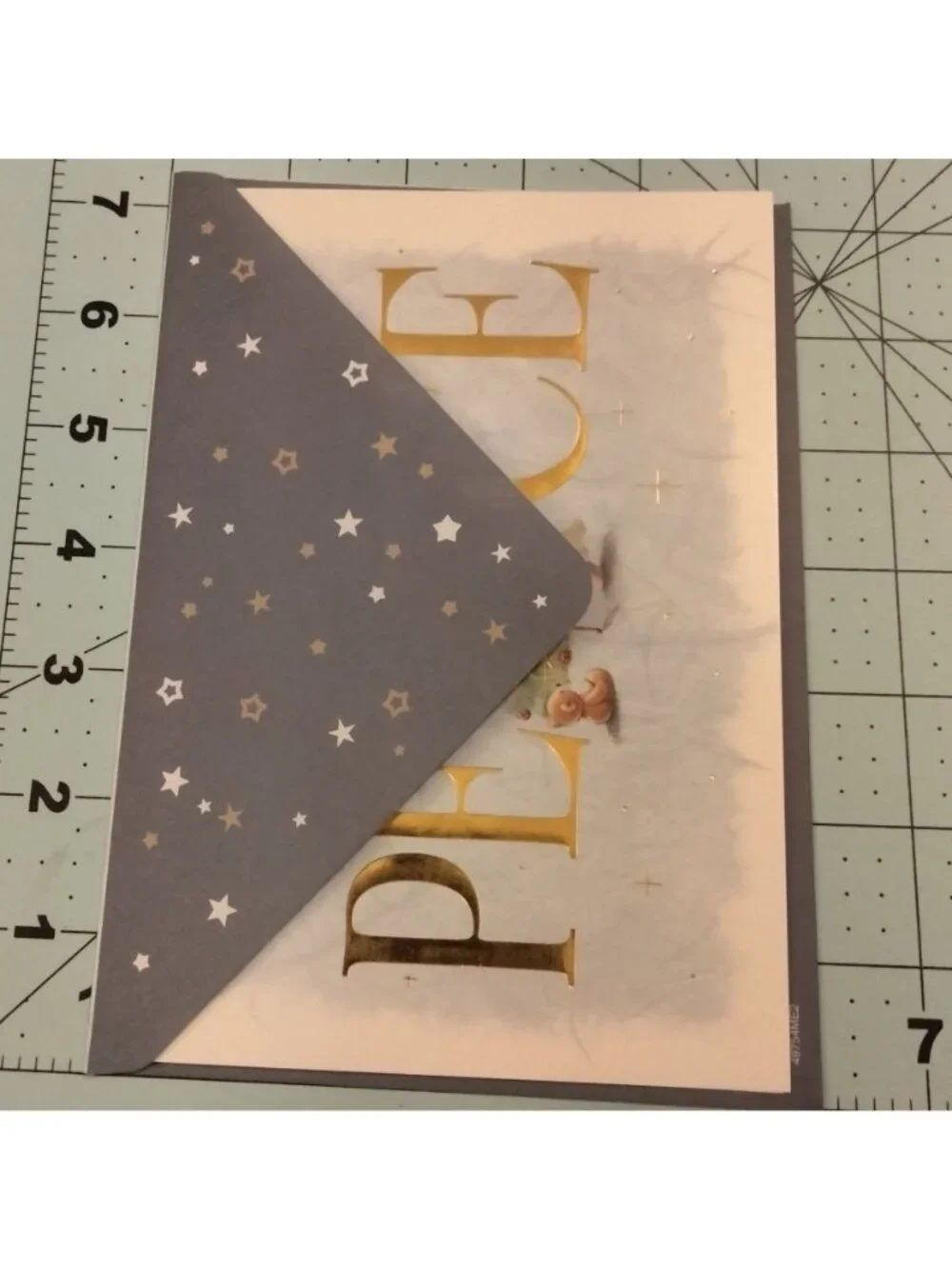 Love Joy  Peace Christmas Card Angel Christmas Tree Envelope